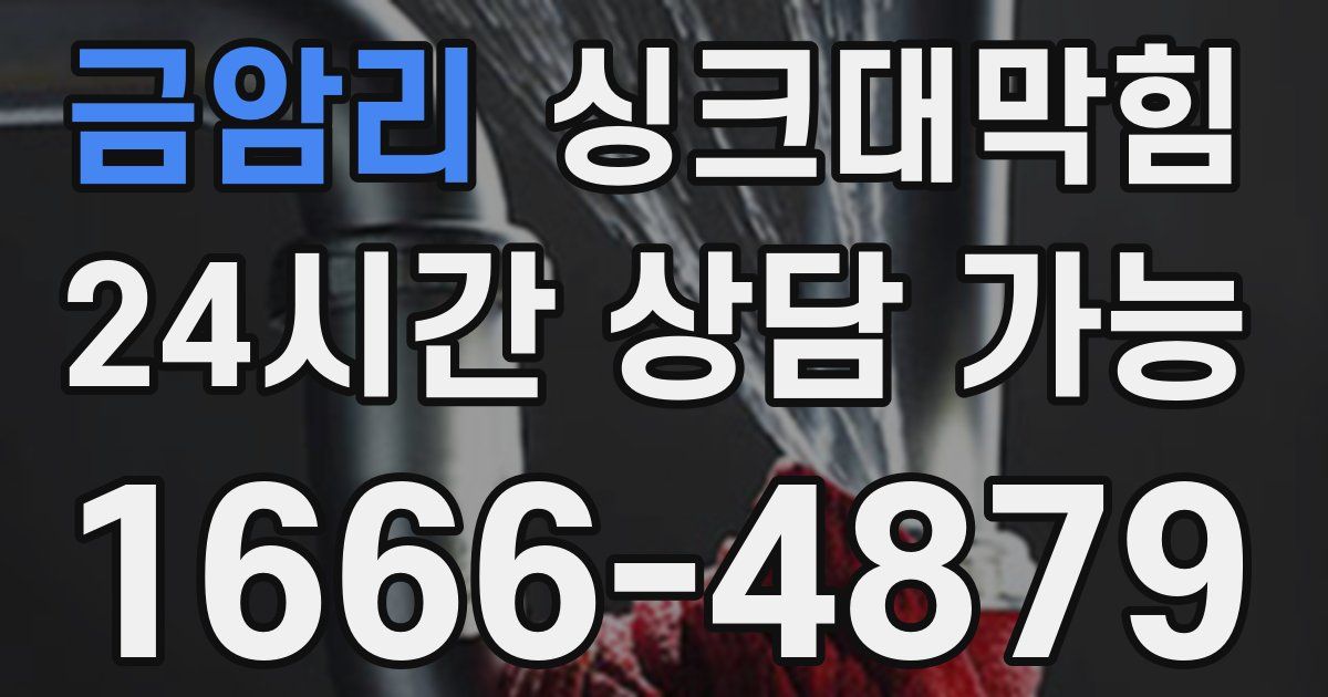 금암리 싱크대 뚫기