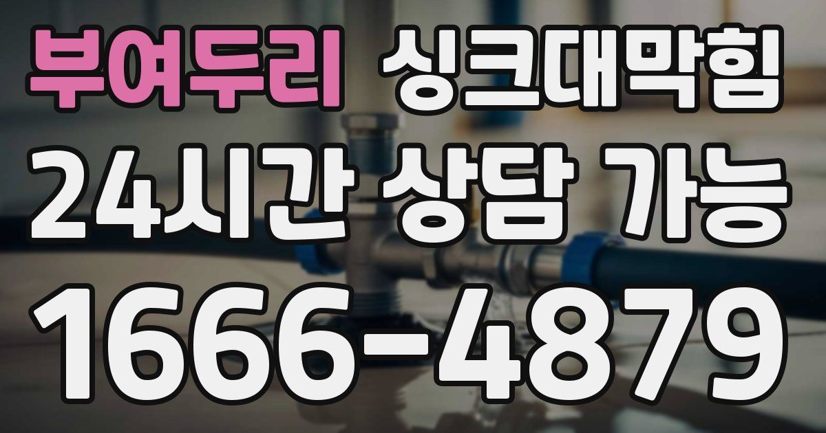 부여두리 싱크대 뚫기