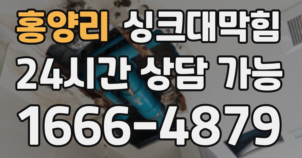 홍양리 싱크대 뚫기