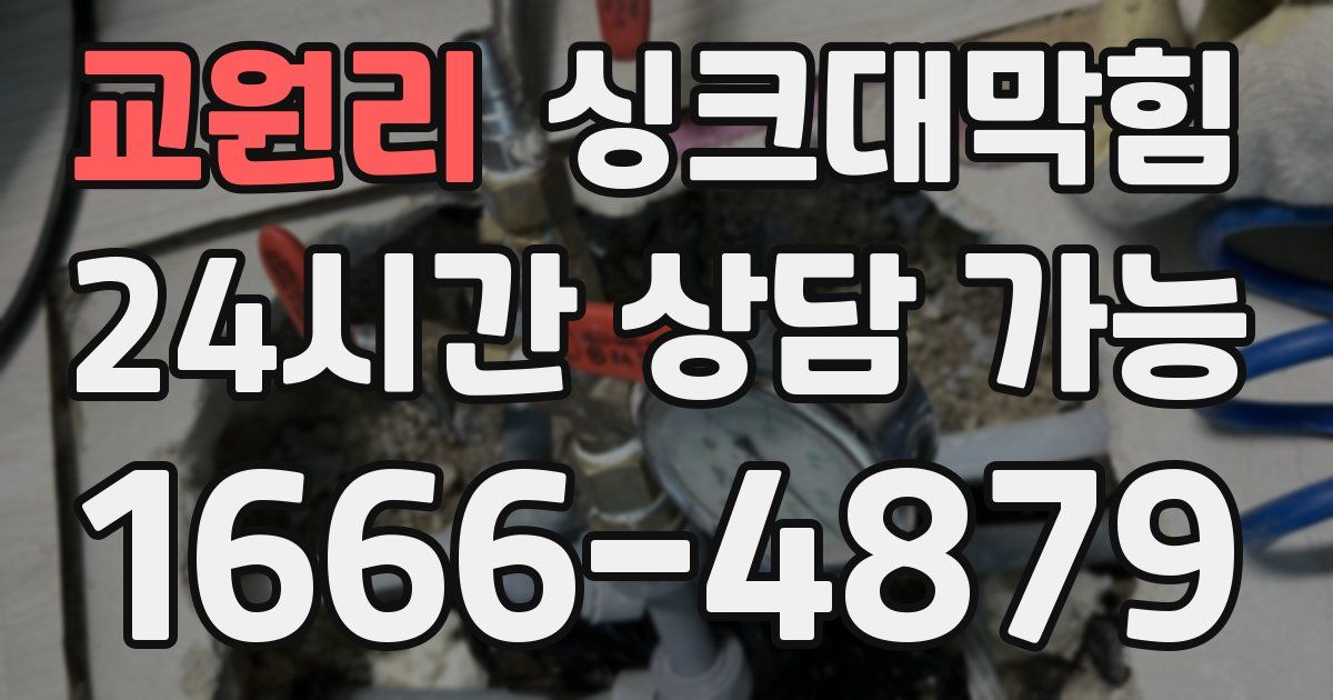 교원리 싱크대 뚫기
