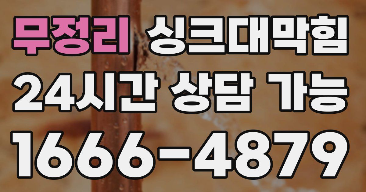 무정리 싱크대 뚫기