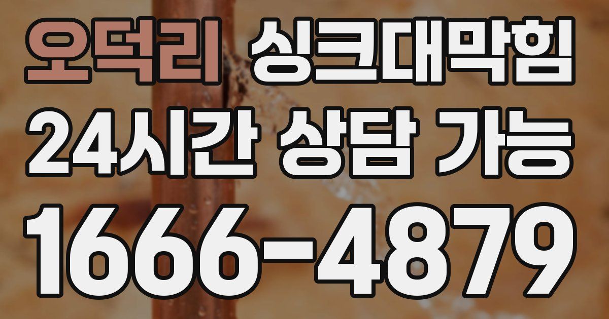 오덕리 싱크대 뚫기
