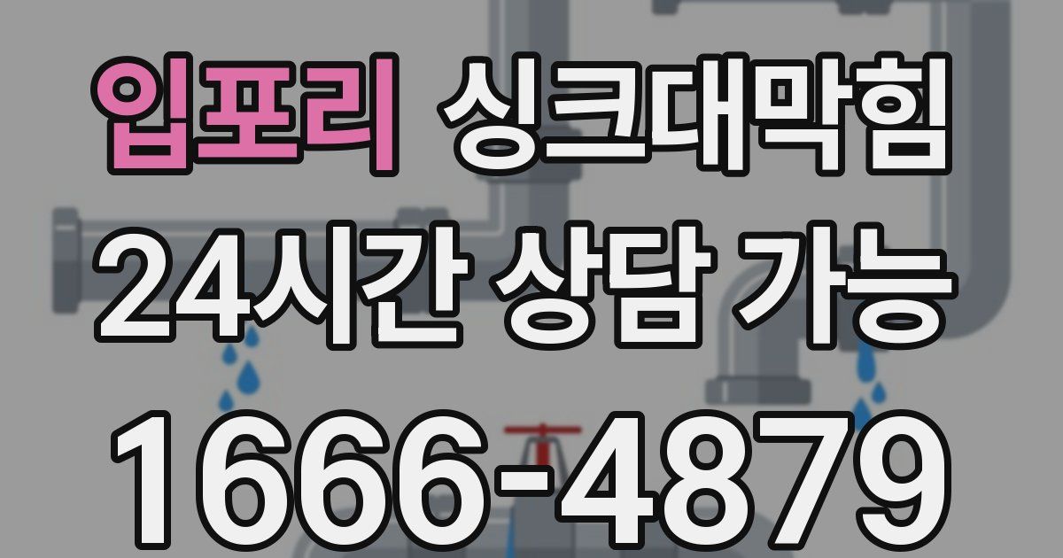 입포리 싱크대 뚫기