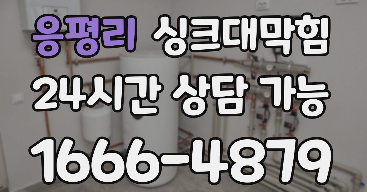 응평리 싱크대 뚫기