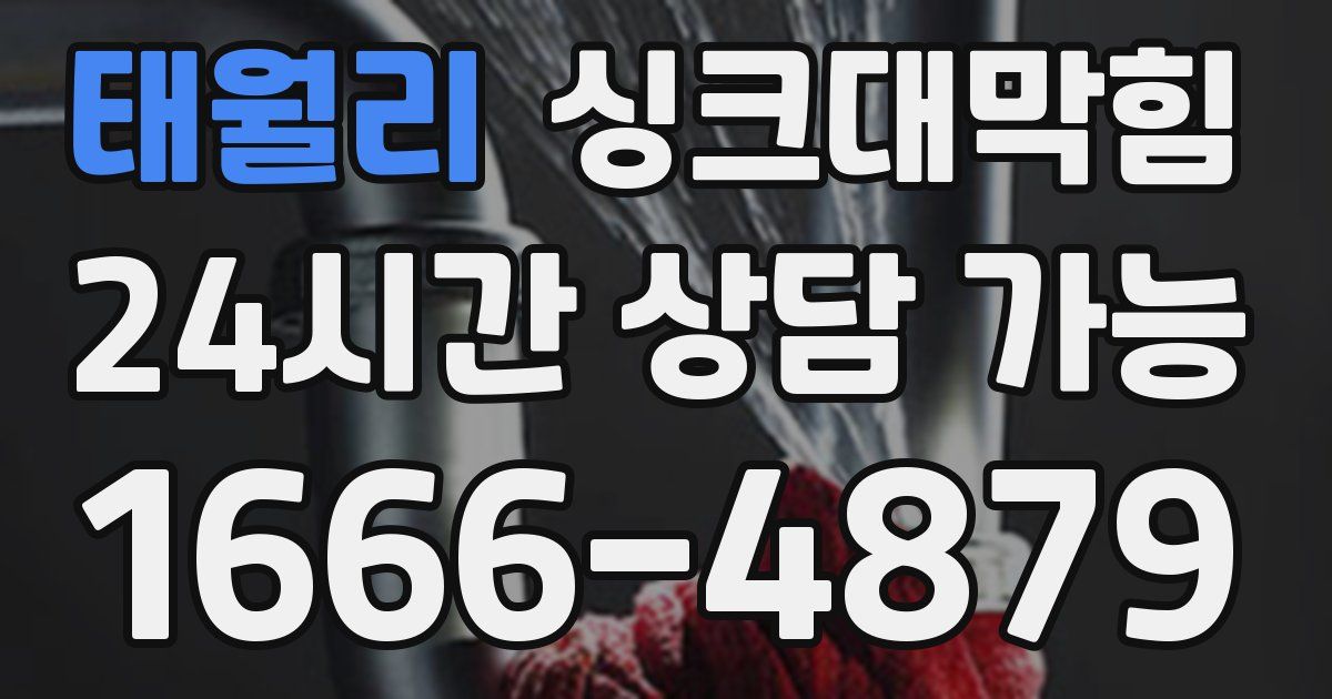 태월리 싱크대 뚫기