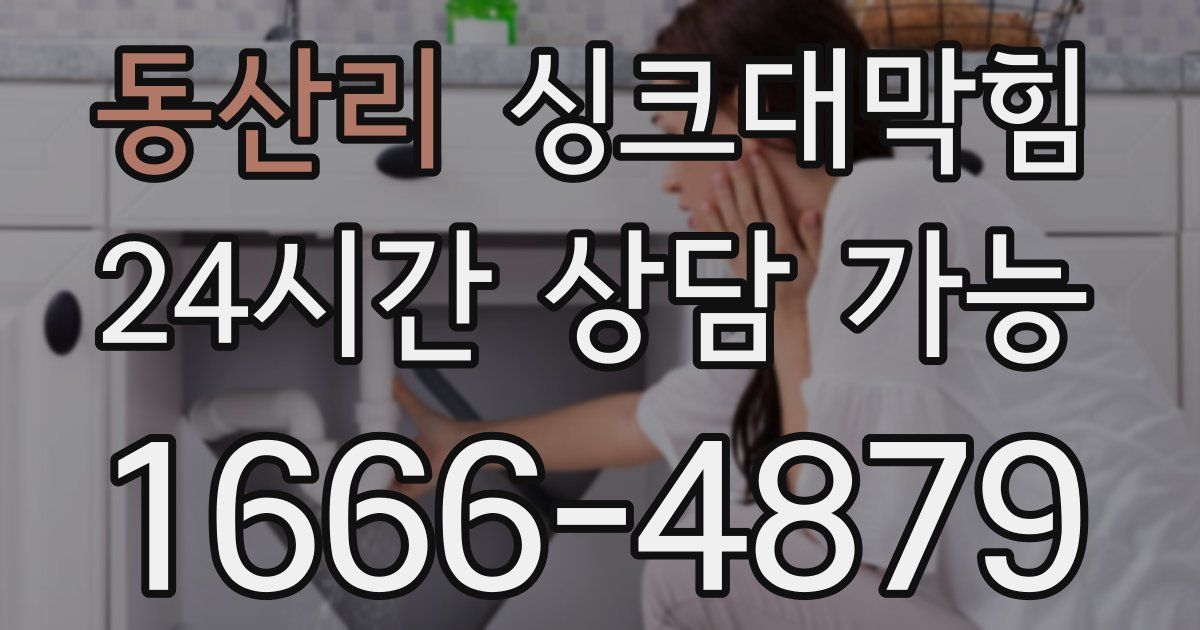 동산리 싱크대 뚫기