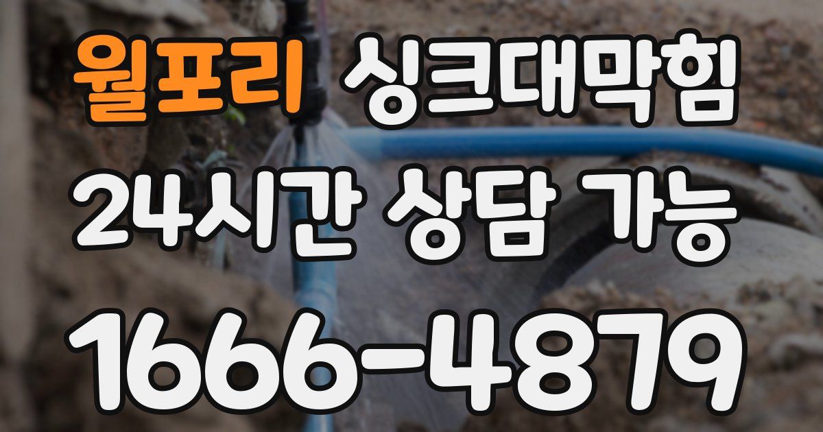 월포리 싱크대 뚫기