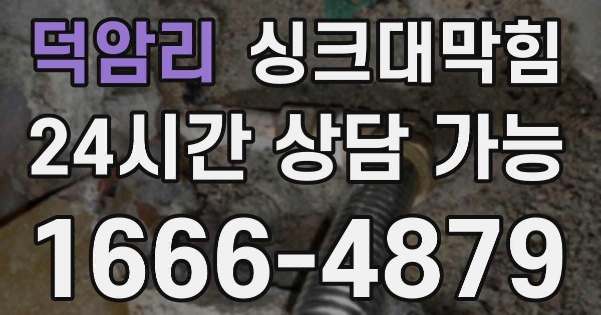 덕암리 싱크대 뚫기