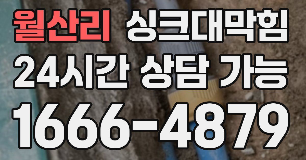 월산리 싱크대 뚫기