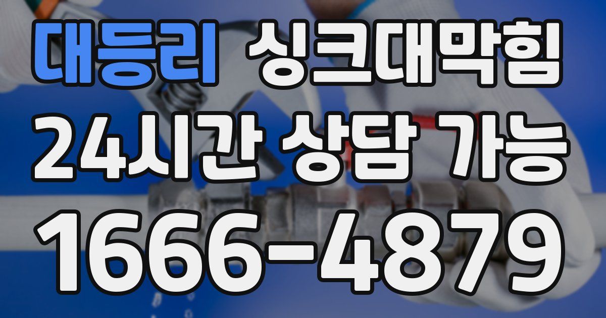 대등리 싱크대 뚫기