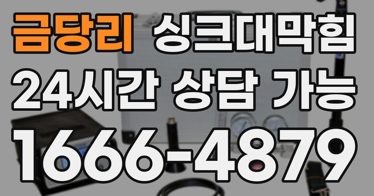 금당리 싱크대 뚫기