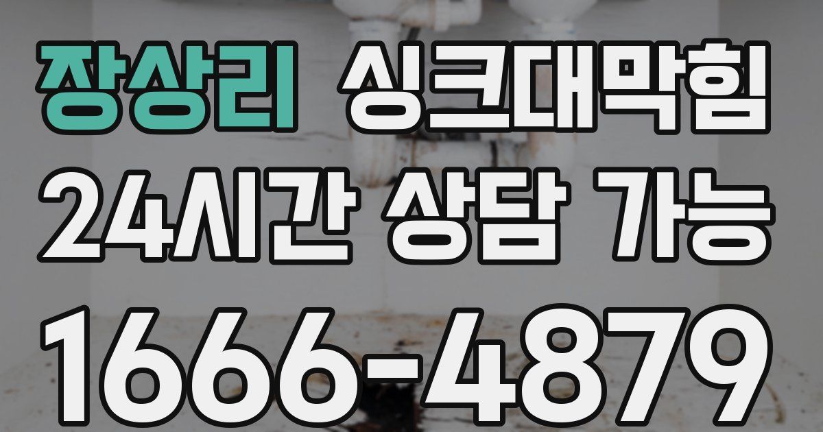 장상리 싱크대 뚫기