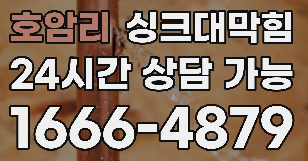 호암리 싱크대 뚫기