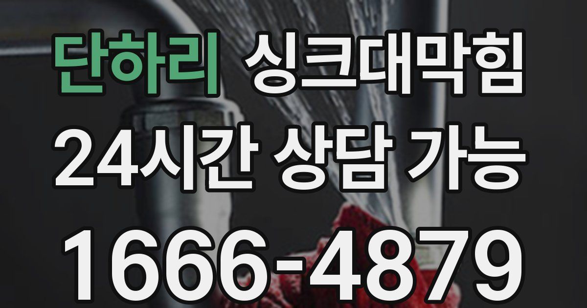 단하리 싱크대 뚫기