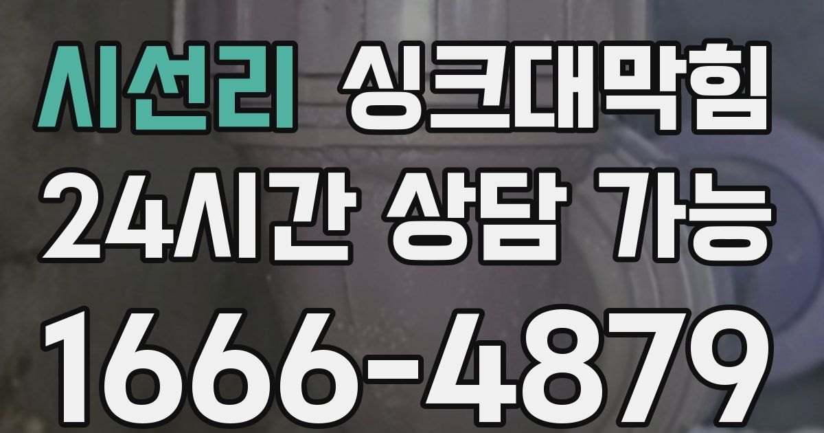 시선리 싱크대 뚫기