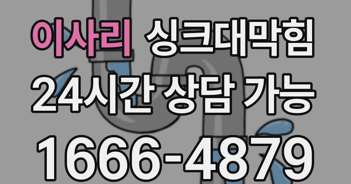 이사리 싱크대 뚫기