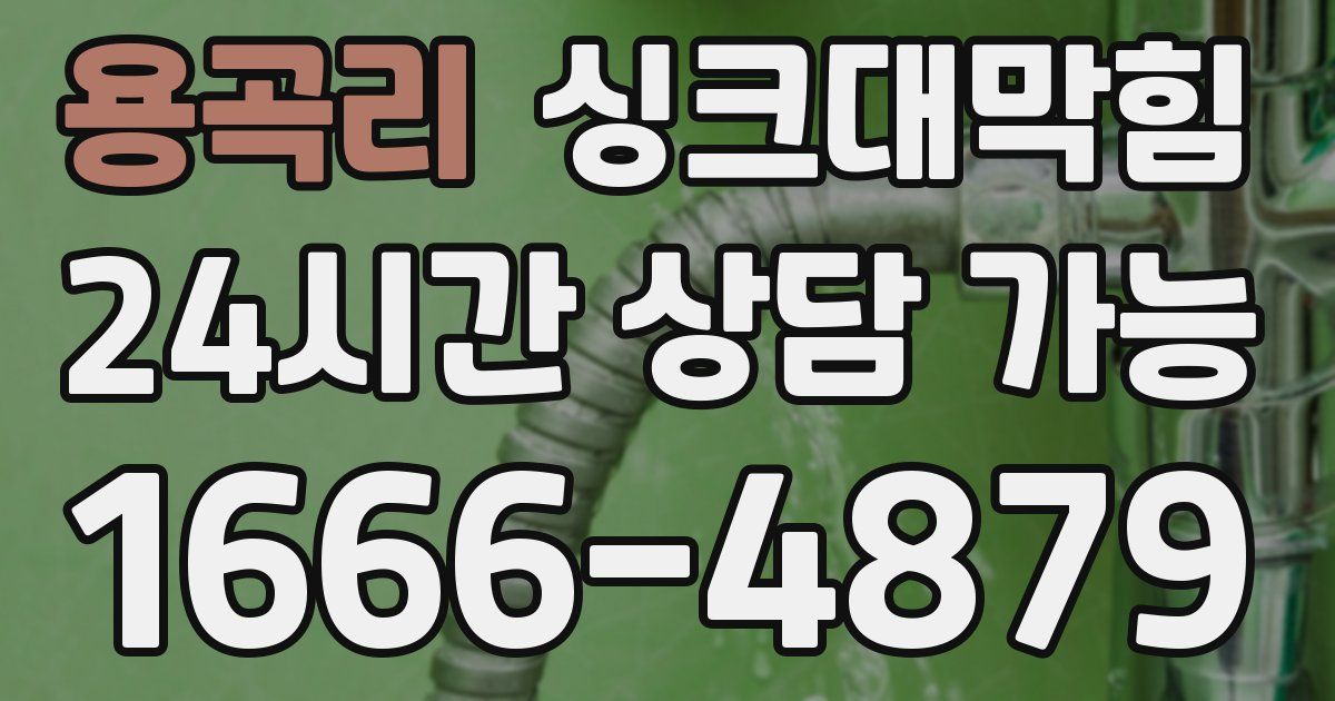 용곡리 싱크대 뚫기