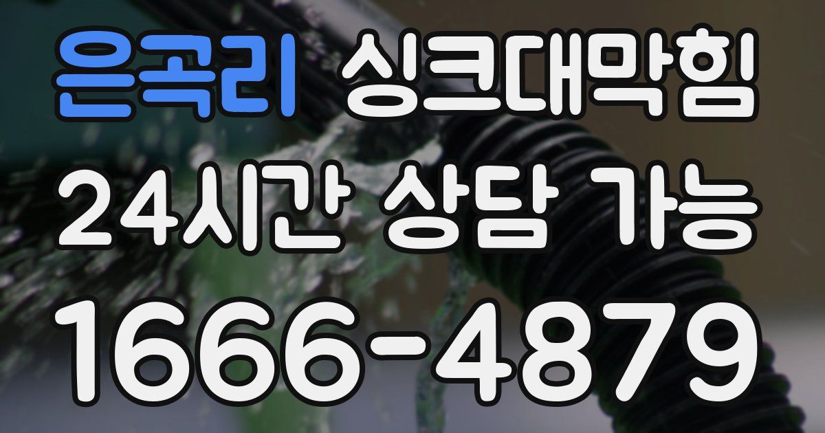 은곡리 싱크대 뚫기