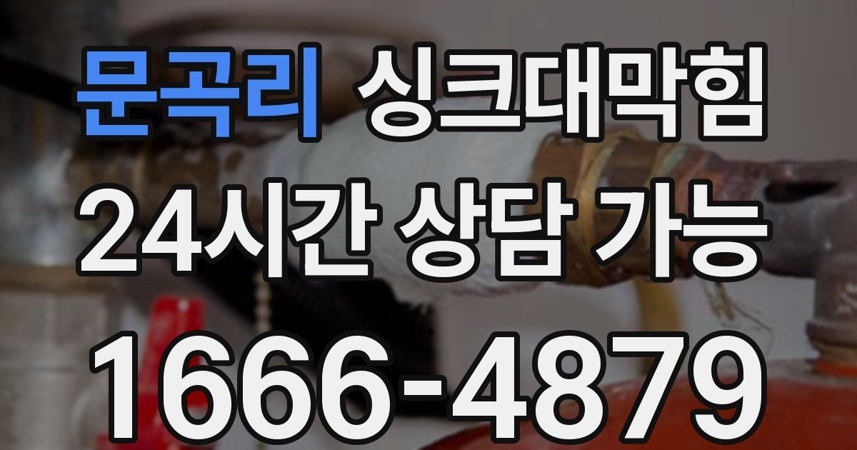문곡리 싱크대 뚫기