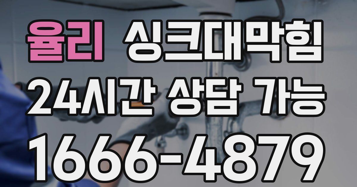 율리 싱크대 뚫기