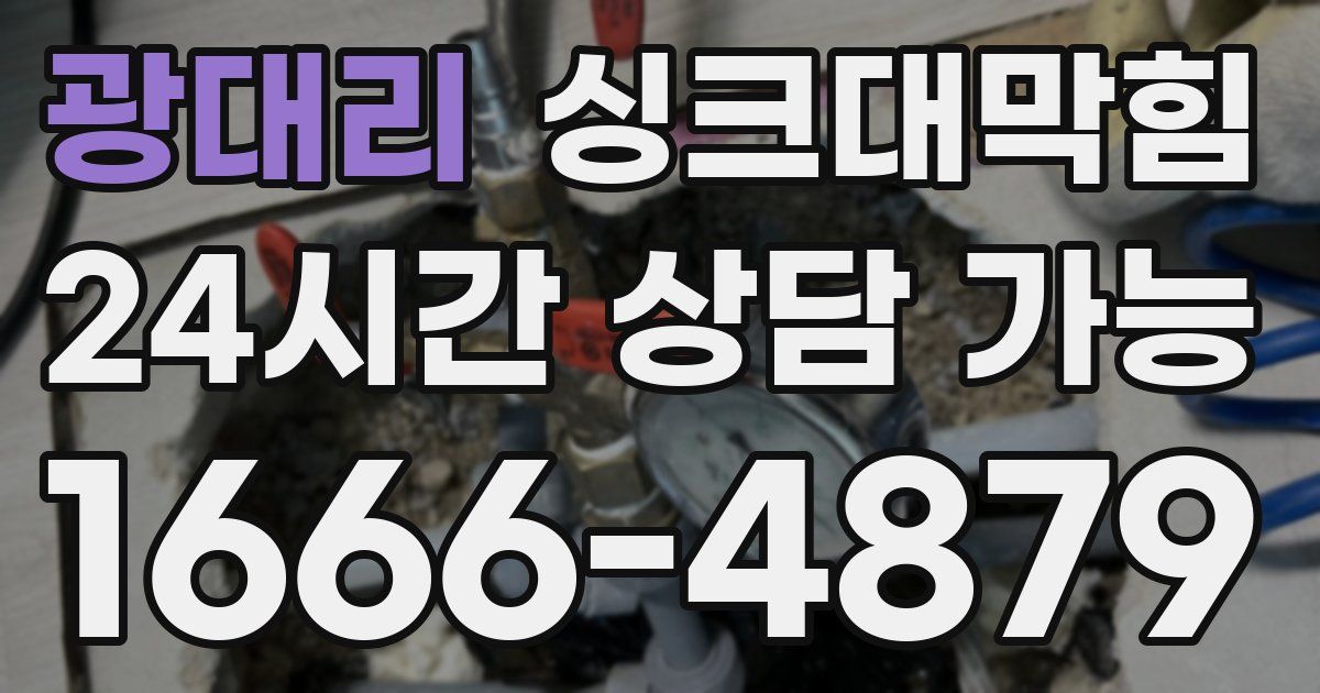 광대리 싱크대 뚫기