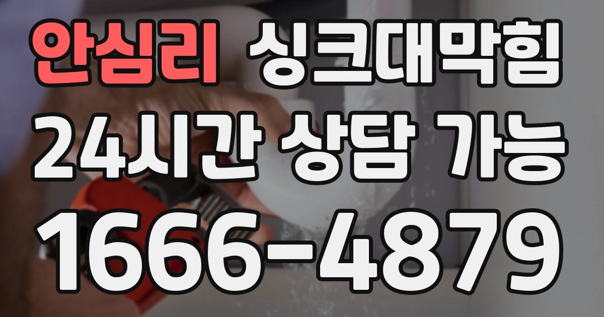안심리 싱크대 뚫기