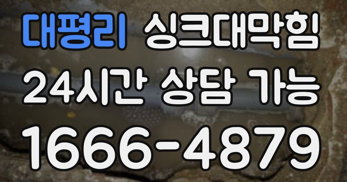 대평리 싱크대 뚫기