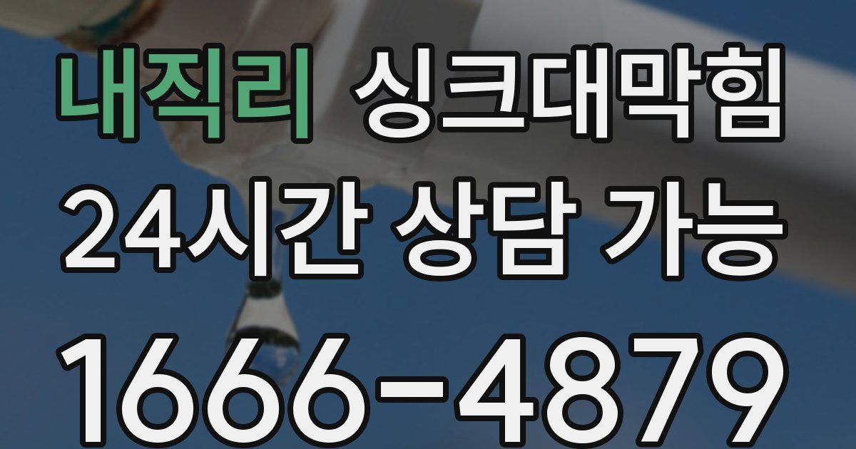 내직리 싱크대 뚫기