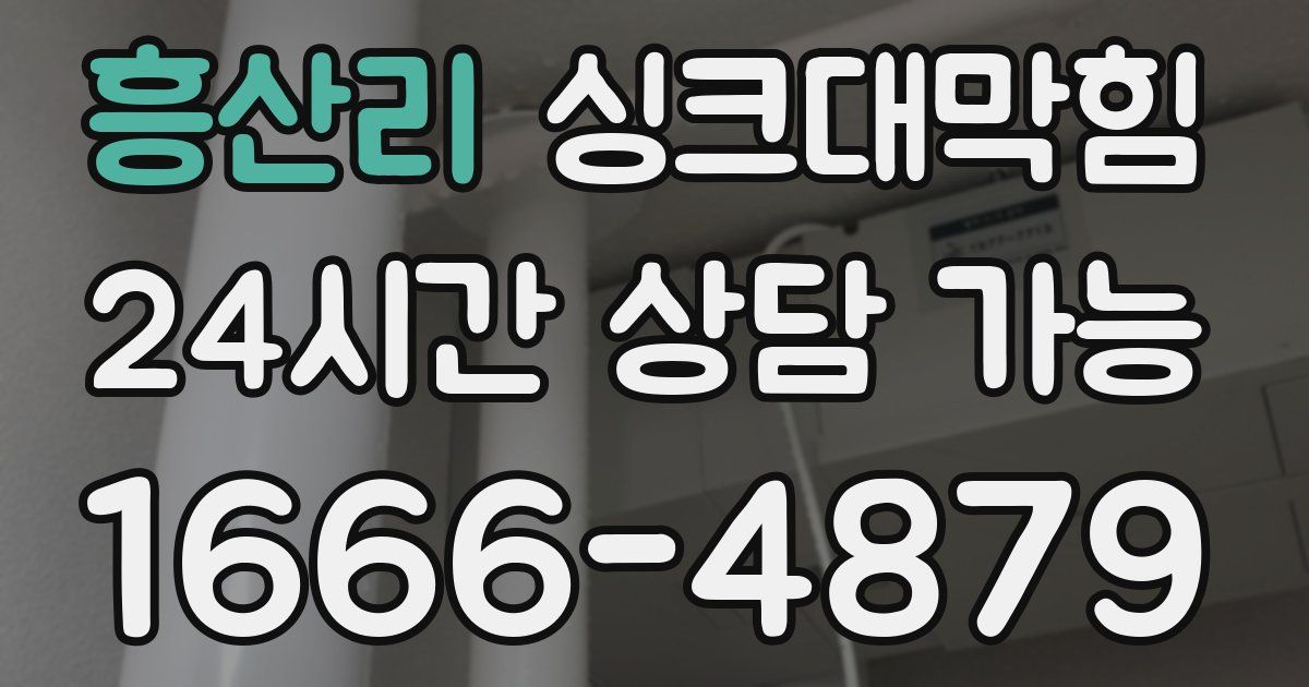 흥산리 싱크대 뚫기