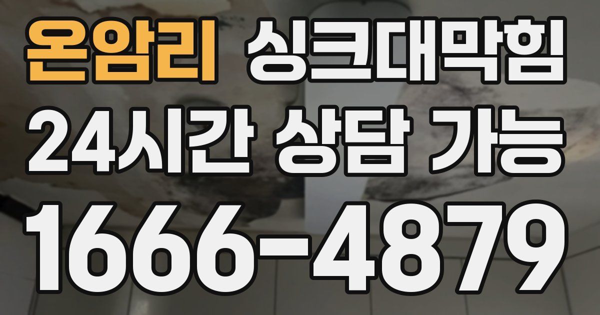 온암리 싱크대 뚫기