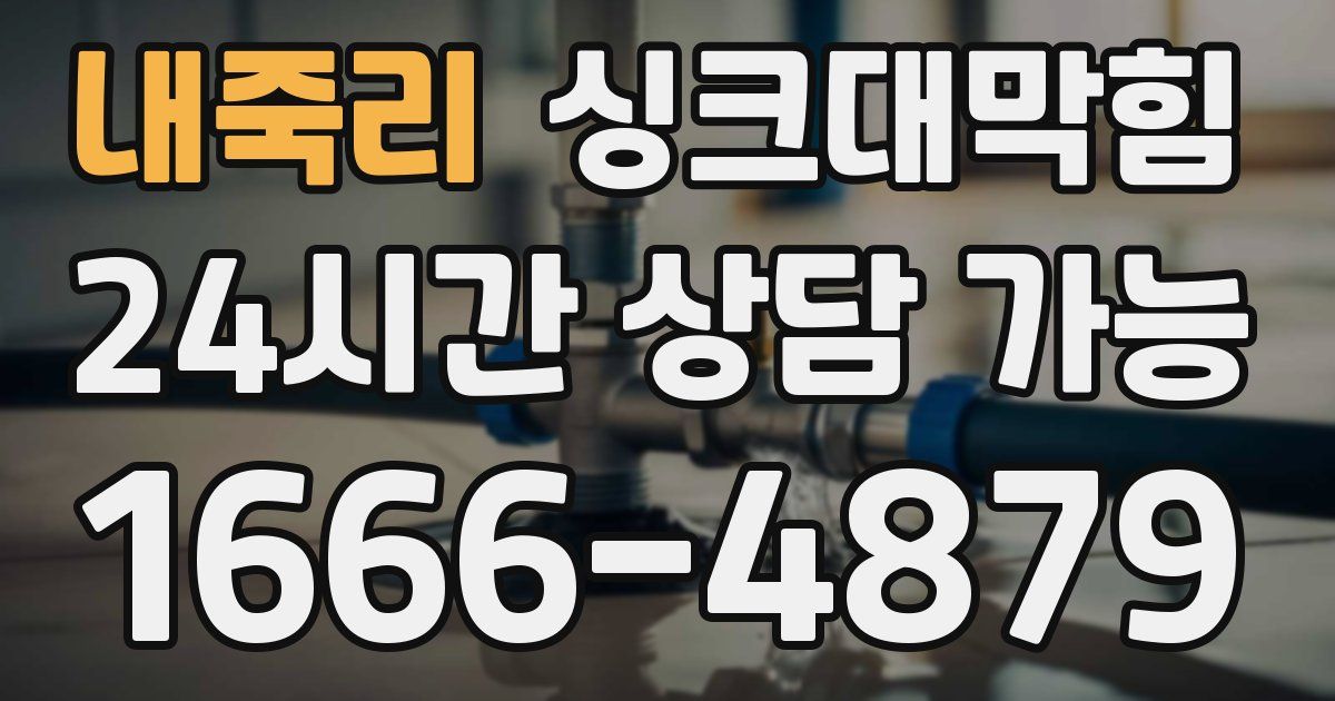 내죽리 싱크대 뚫기