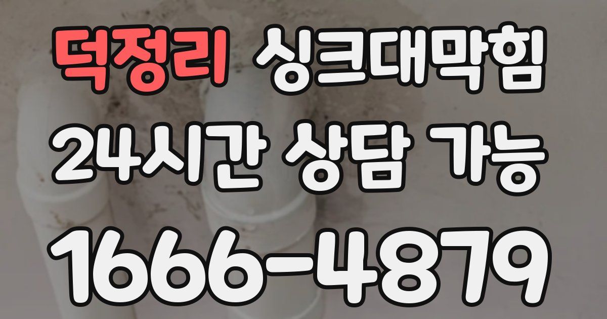 덕정리 싱크대 뚫기