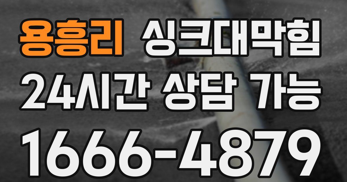 용흥리 싱크대 뚫기