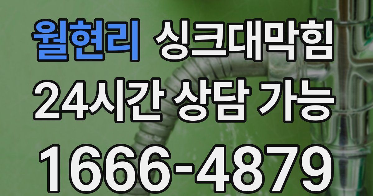 월현리 싱크대 뚫기