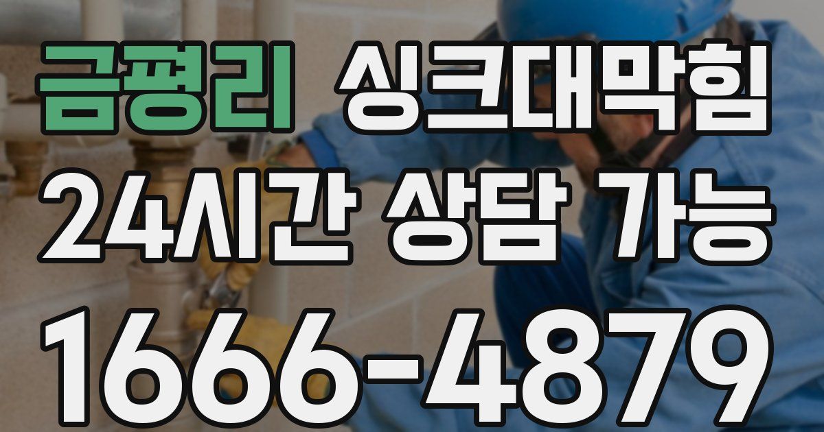 금평리 싱크대 뚫기