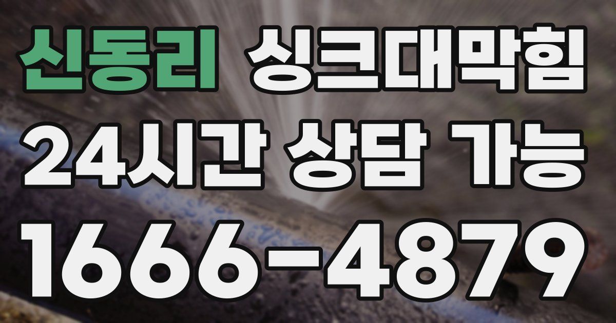 신동리 싱크대 뚫기