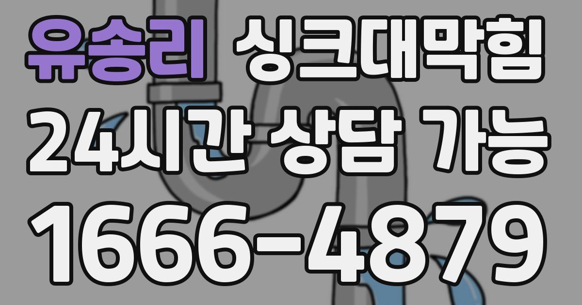 유송리 싱크대 뚫기