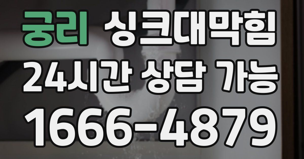 궁리 싱크대 뚫기