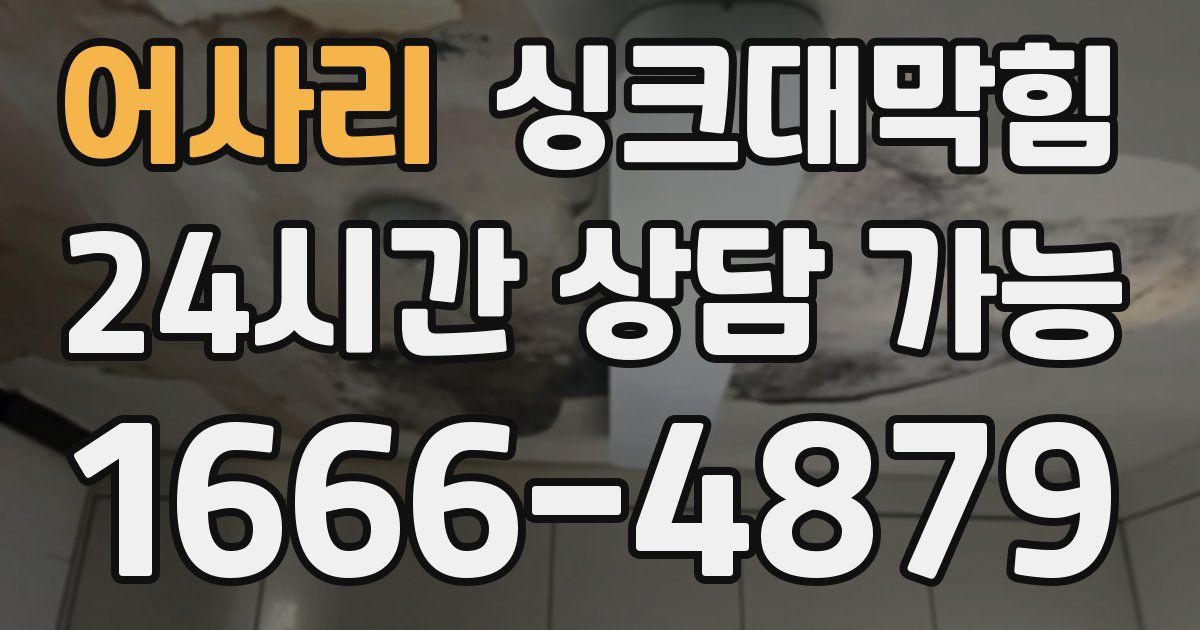 어사리 싱크대 뚫기