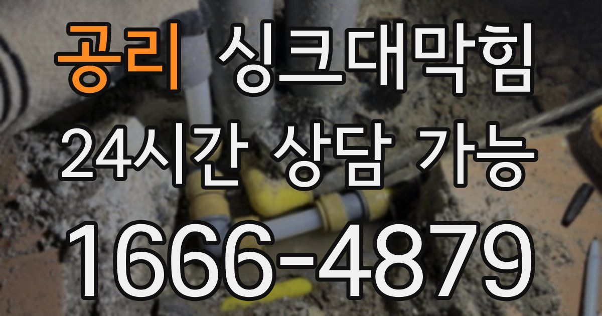 공리 싱크대 뚫기