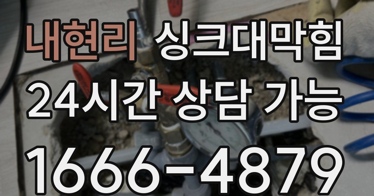 내현리 싱크대 뚫기