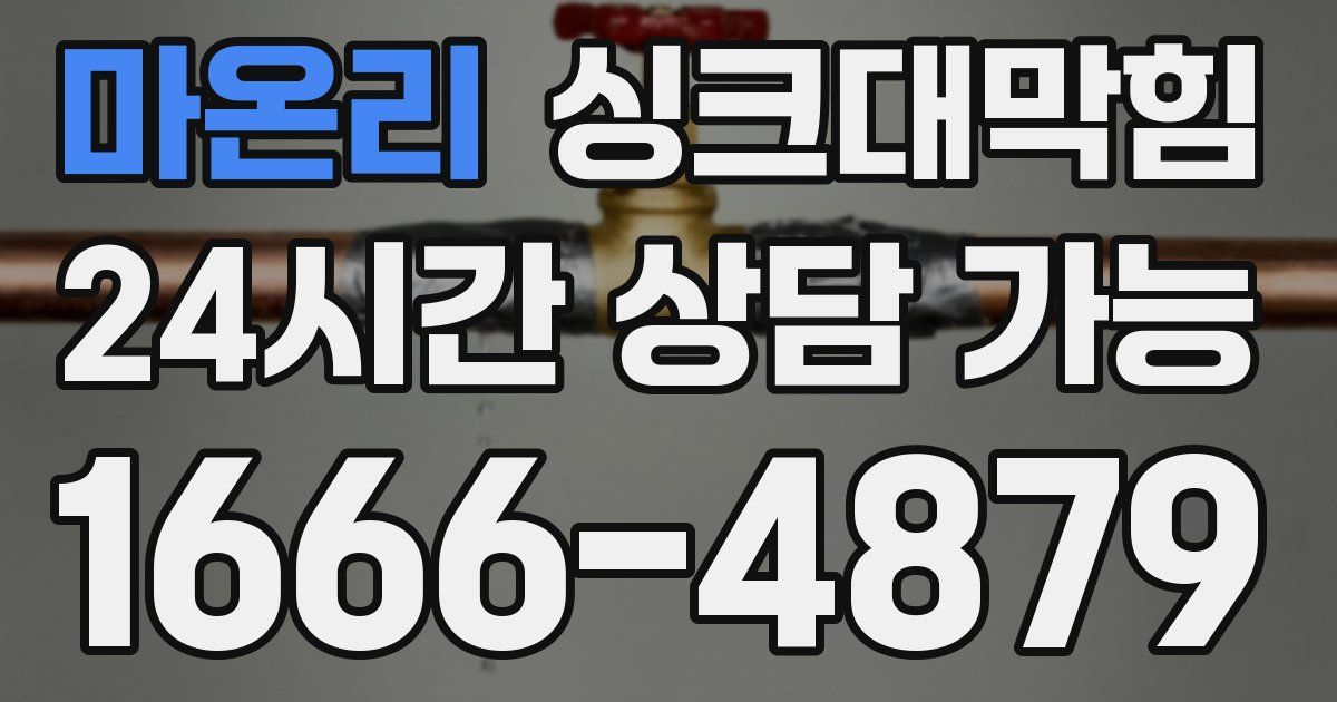마온리 싱크대 뚫기