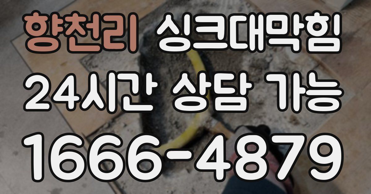 향천리 싱크대 뚫기