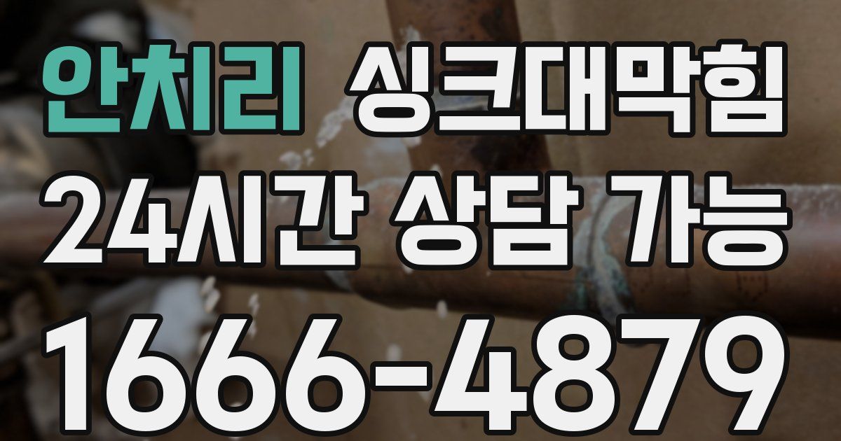 안치리 싱크대 뚫기