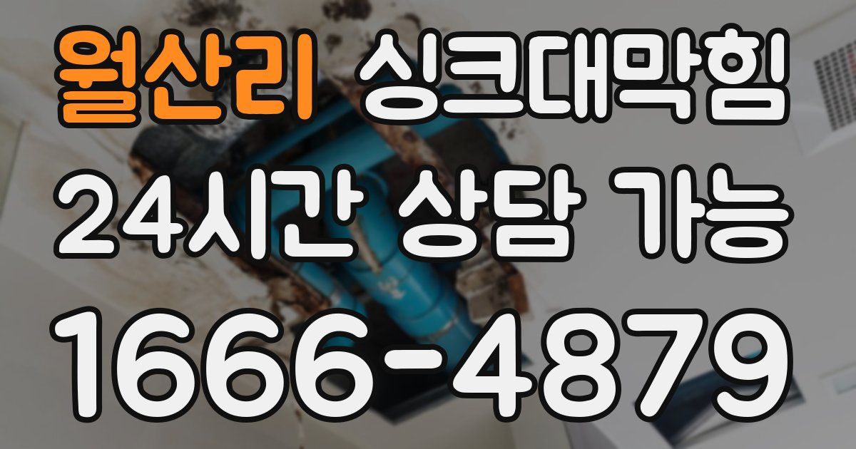 월산리 싱크대 뚫기