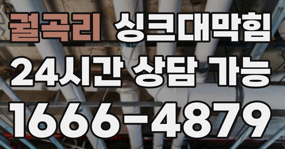 궐곡리 싱크대 뚫기