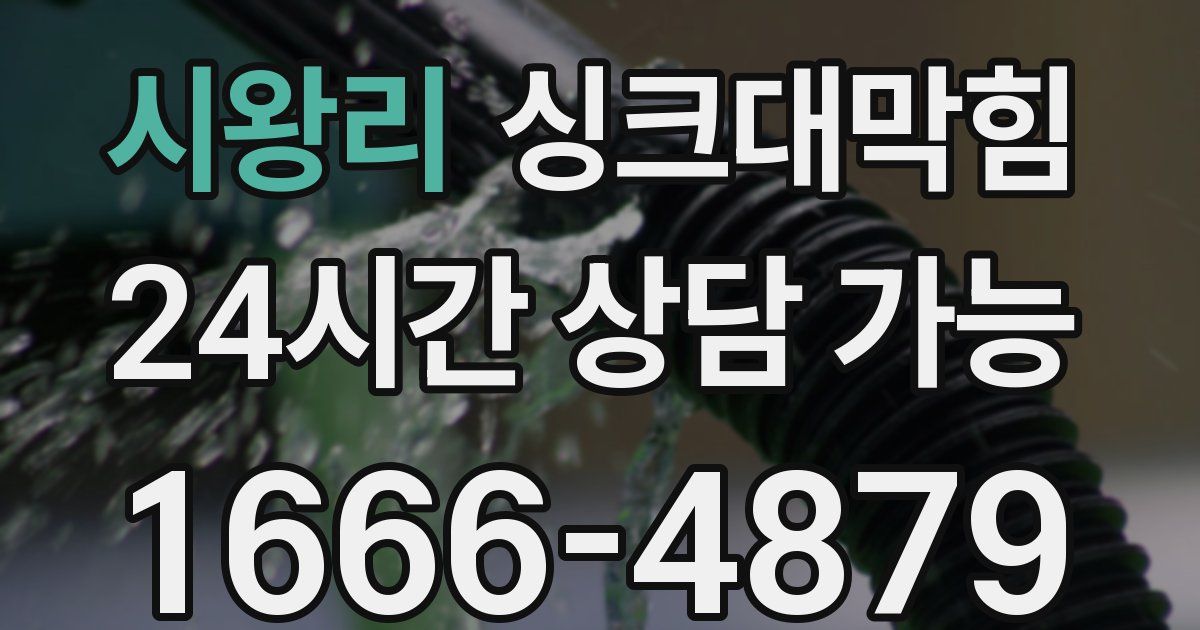 시왕리 싱크대 뚫기
