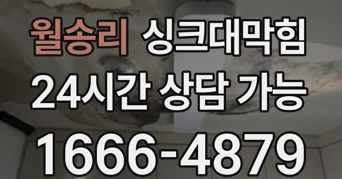 월송리 싱크대 뚫기