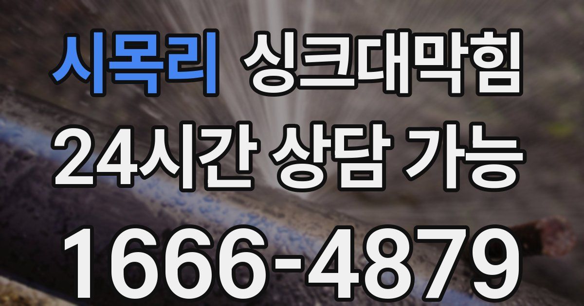 시목리 싱크대 뚫기