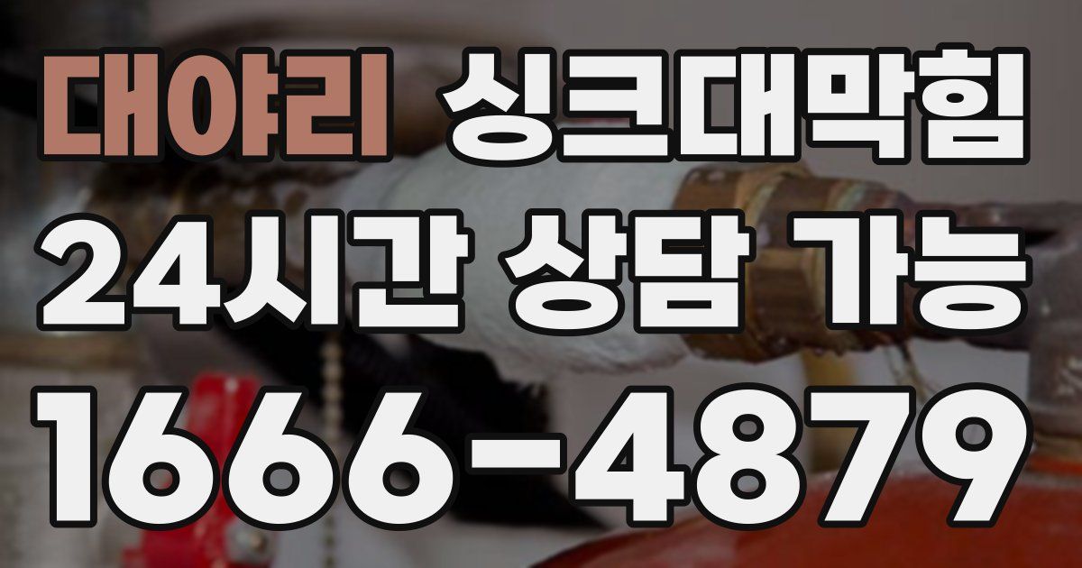 대야리 싱크대 뚫기